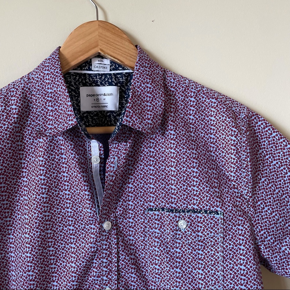 Mens, Dress Shirt, Short Sleeve, Button Up, Size M